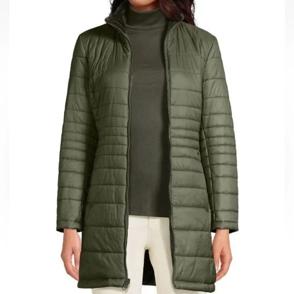 Lands' End Women's Insulated 3 in 1 Primaloft Parka in Green Size XL Tall NWOT - Picture 3 of 9